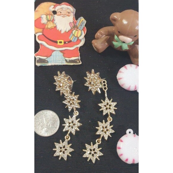 Sugarfix by baublebar snowflake earrings adjustable wear 2 ways - Picture 2 of 8